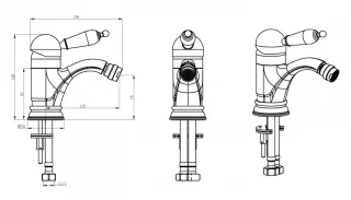 Смеситель для биде Boheme Medici Ripresa 306 бронза